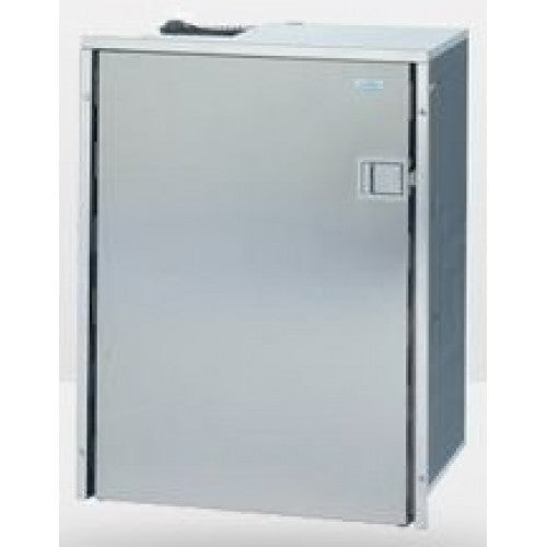 Isotherm CR130 Inox Stainless Steel Matched Fridge/Freezer - 12 or 24 Volts - 122L Litre Fridge with 8 Litre Freezer - Left Hand Door Hinge - RH Handle (1130BB1NK) - DC Fridge