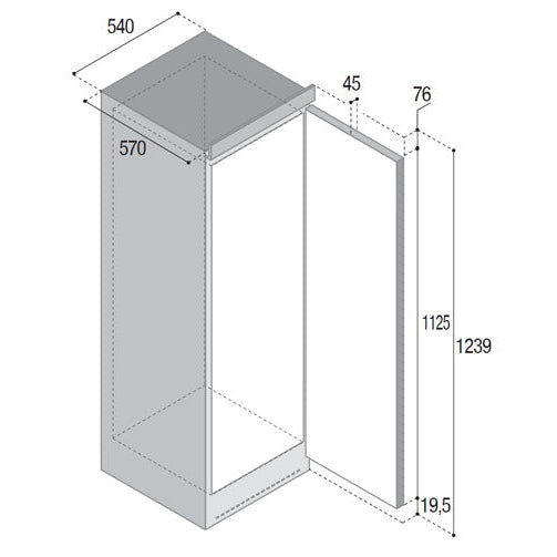 Vitrifrigo 190 Litre Fridge Freezer C190MP Single Door 051782 - DC Fridge