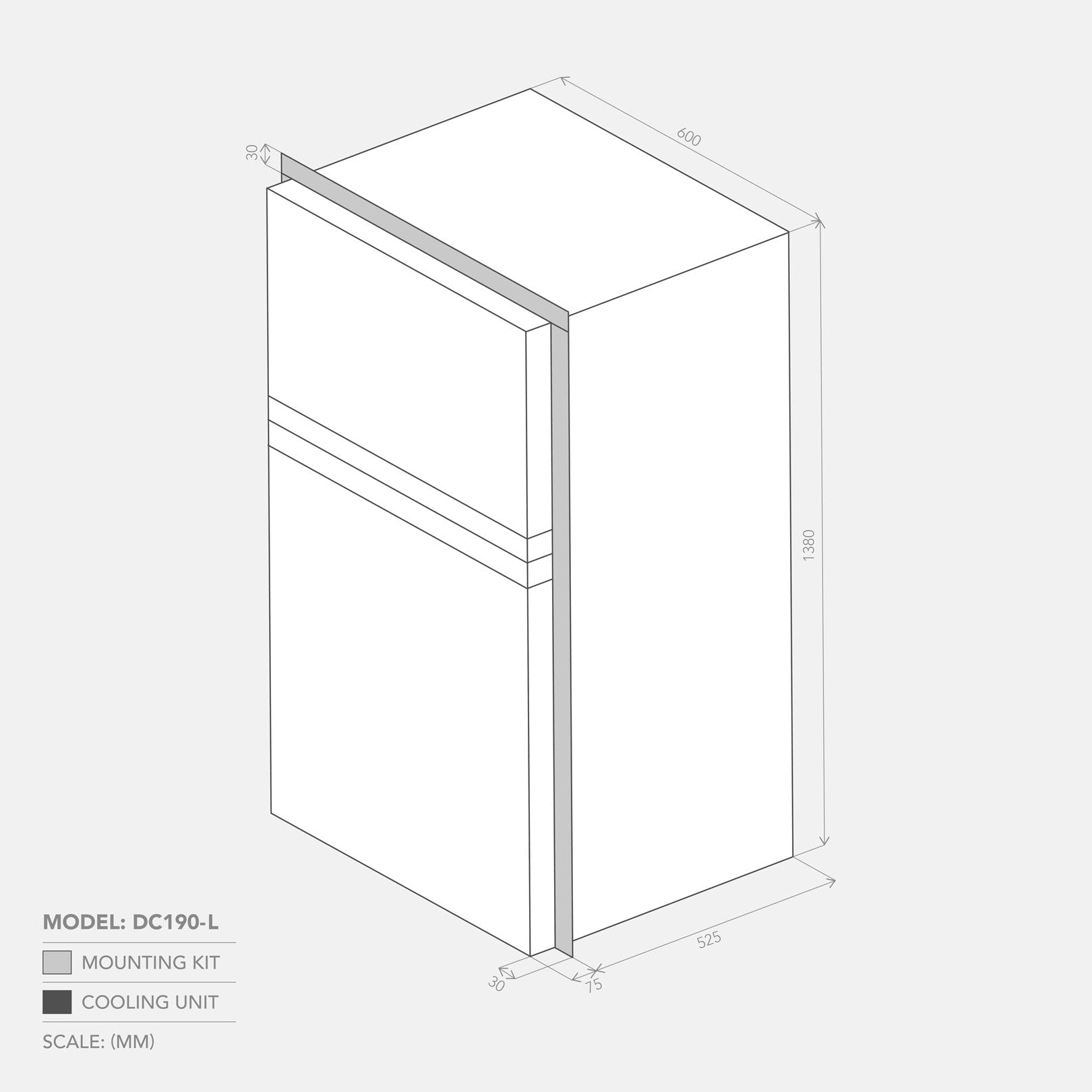 Bushman DC190L-X 190L Fridge / Freezer - DC Fridge