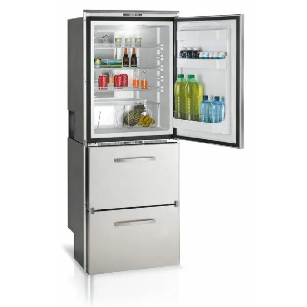 Vitrifrigo DW360BTX - 221 litre Fridge   64 litre 2 x Drawer Freezer Stainless Steel (039501)