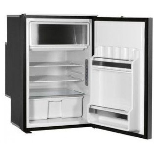 Isotherm Freeline 115 Elegance - 115L Marine and RV Fridge/Freezer - 12 or 24 Volt - Right or Left Hand Opening Silver Door - Central Handle (EL115SDC) - DC Fridge