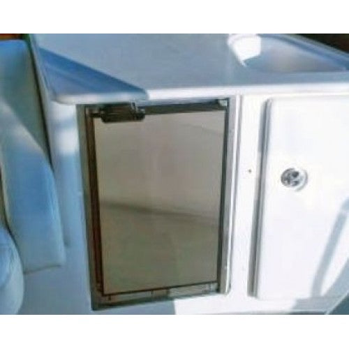 Nova Kool R1200 12-24 Volts - 33L Single Door Marine Fridge - SS Frame and SS Look Door Panel - Suitable for Boats, Caravans, Motorhomes and RVs (R1200) - DC Fridge