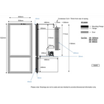 Nova Kool RFU6809 12-24 Volt - 173L - Upright Marine Fridge/Freezer - Danfoss BD50F Compressor - Suitable for Boats, Caravans, Motorhomes and RVs (RFU6809) - DC Fridge